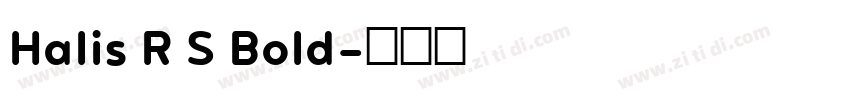 Halis R S Bold字体转换